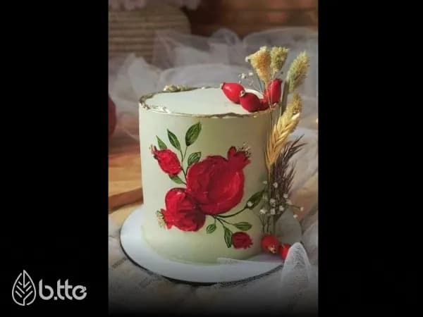 کیک شب یلدا برای مدرسه