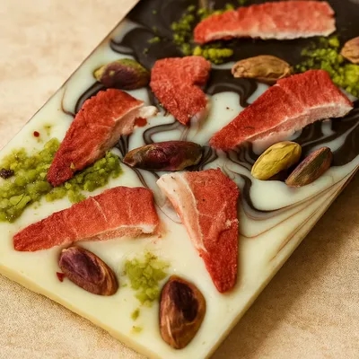 پروشکلات پسته و توت فرنگی