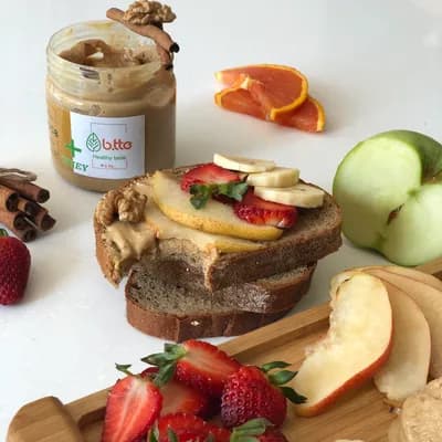 کره بادام زمینی پروتئین وی ساده